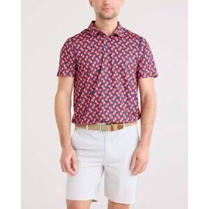 NEW SAXX droptemp printed all day cooling polo in multi